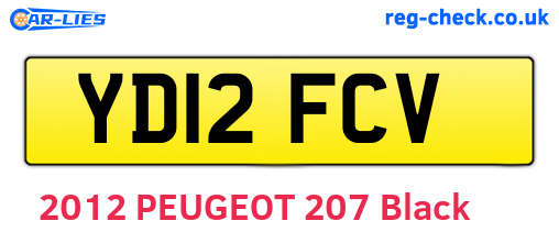 YD12FCV are the vehicle registration plates.
