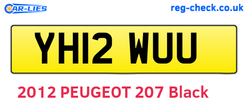 YH12WUU are the vehicle registration plates.