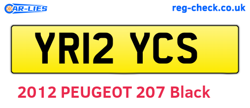 YR12YCS are the vehicle registration plates.