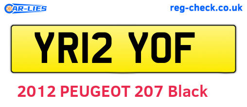 YR12YOF are the vehicle registration plates.