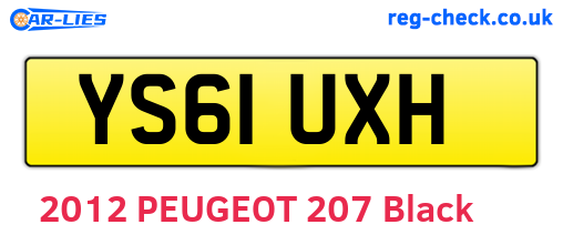 YS61UXH are the vehicle registration plates.