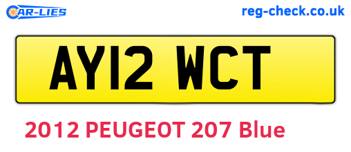 AY12WCT are the vehicle registration plates.