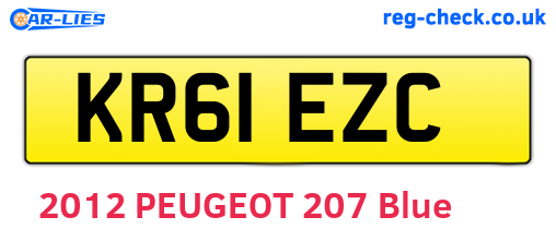 KR61EZC are the vehicle registration plates.