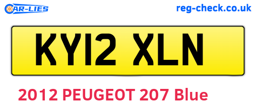 KY12XLN are the vehicle registration plates.