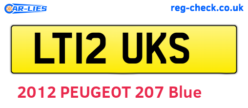 LT12UKS are the vehicle registration plates.