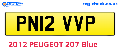 PN12VVP are the vehicle registration plates.