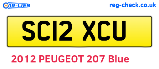 SC12XCU are the vehicle registration plates.