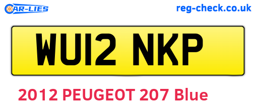 WU12NKP are the vehicle registration plates.