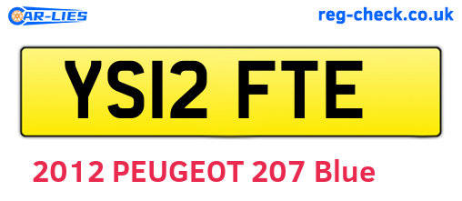 YS12FTE are the vehicle registration plates.