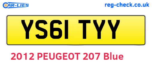 YS61TYY are the vehicle registration plates.
