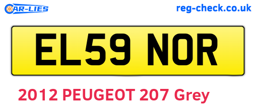 EL59NOR are the vehicle registration plates.