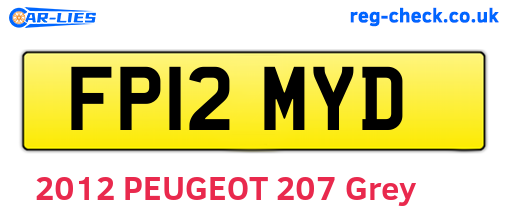 FP12MYD are the vehicle registration plates.
