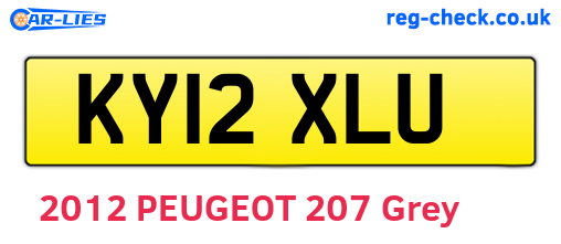 KY12XLU are the vehicle registration plates.