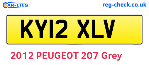 KY12XLV are the vehicle registration plates.