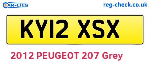 KY12XSX are the vehicle registration plates.