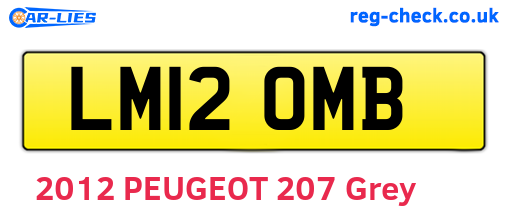 LM12OMB are the vehicle registration plates.