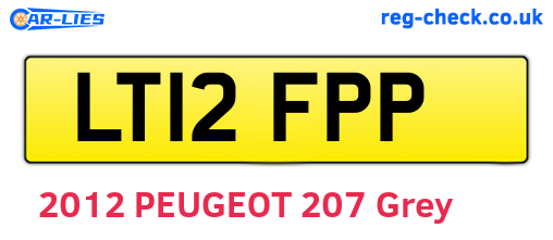 LT12FPP are the vehicle registration plates.