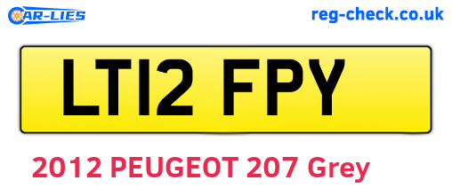 LT12FPY are the vehicle registration plates.