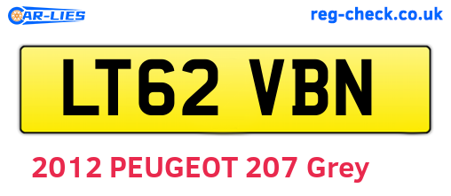 LT62VBN are the vehicle registration plates.