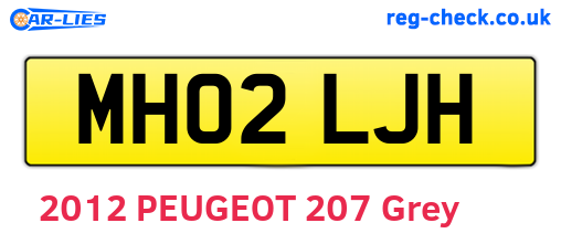MH02LJH are the vehicle registration plates.