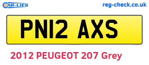 PN12AXS are the vehicle registration plates.