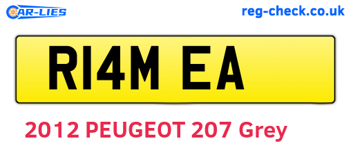 R14MEA are the vehicle registration plates.