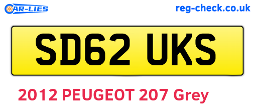 SD62UKS are the vehicle registration plates.