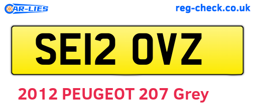 SE12OVZ are the vehicle registration plates.