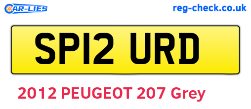 SP12URD are the vehicle registration plates.