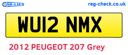 WU12NMX are the vehicle registration plates.
