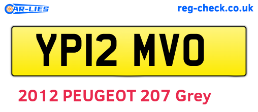 YP12MVO are the vehicle registration plates.