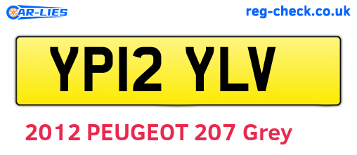 YP12YLV are the vehicle registration plates.