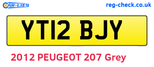 YT12BJY are the vehicle registration plates.