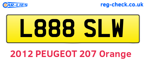 L888SLW are the vehicle registration plates.