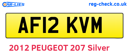 AF12KVM are the vehicle registration plates.