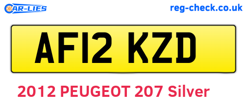 AF12KZD are the vehicle registration plates.