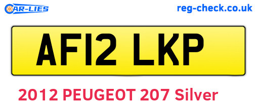 AF12LKP are the vehicle registration plates.