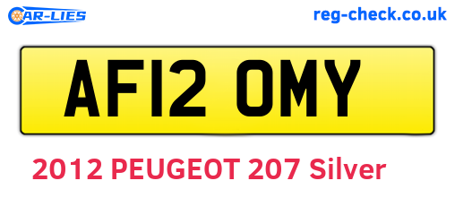 AF12OMY are the vehicle registration plates.