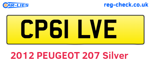 CP61LVE are the vehicle registration plates.