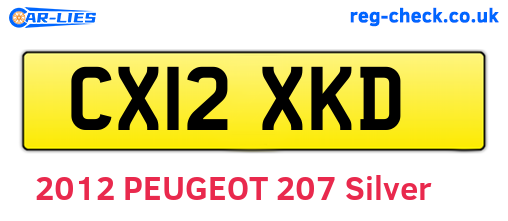 CX12XKD are the vehicle registration plates.