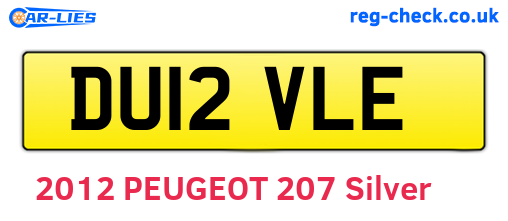DU12VLE are the vehicle registration plates.