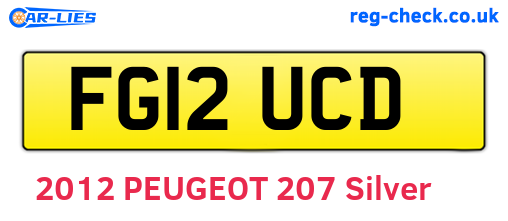 FG12UCD are the vehicle registration plates.
