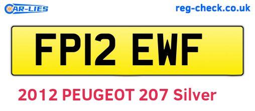 FP12EWF are the vehicle registration plates.