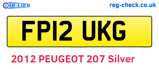 FP12UKG are the vehicle registration plates.