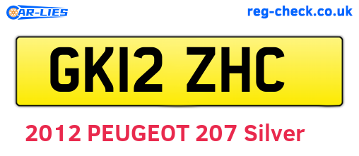 GK12ZHC are the vehicle registration plates.