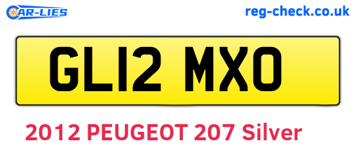 GL12MXO are the vehicle registration plates.