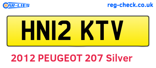 HN12KTV are the vehicle registration plates.