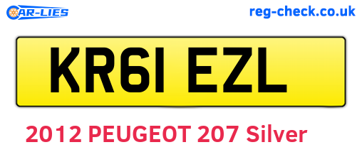 KR61EZL are the vehicle registration plates.