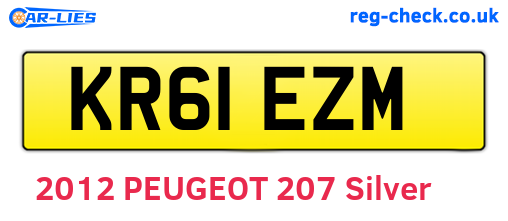 KR61EZM are the vehicle registration plates.