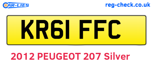 KR61FFC are the vehicle registration plates.